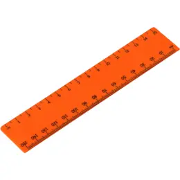 Altitude Scholastic 15cm Ruler Orange Unbranded